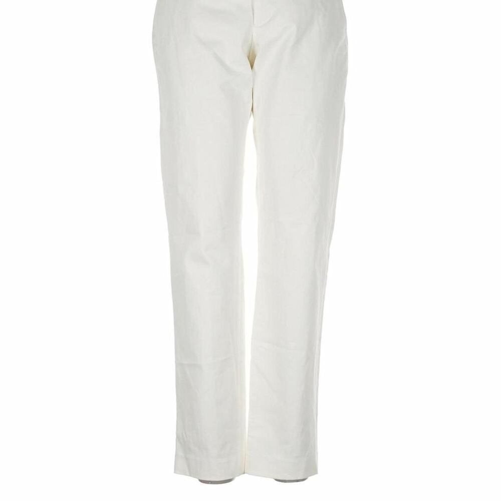Zara white straight leg trousers